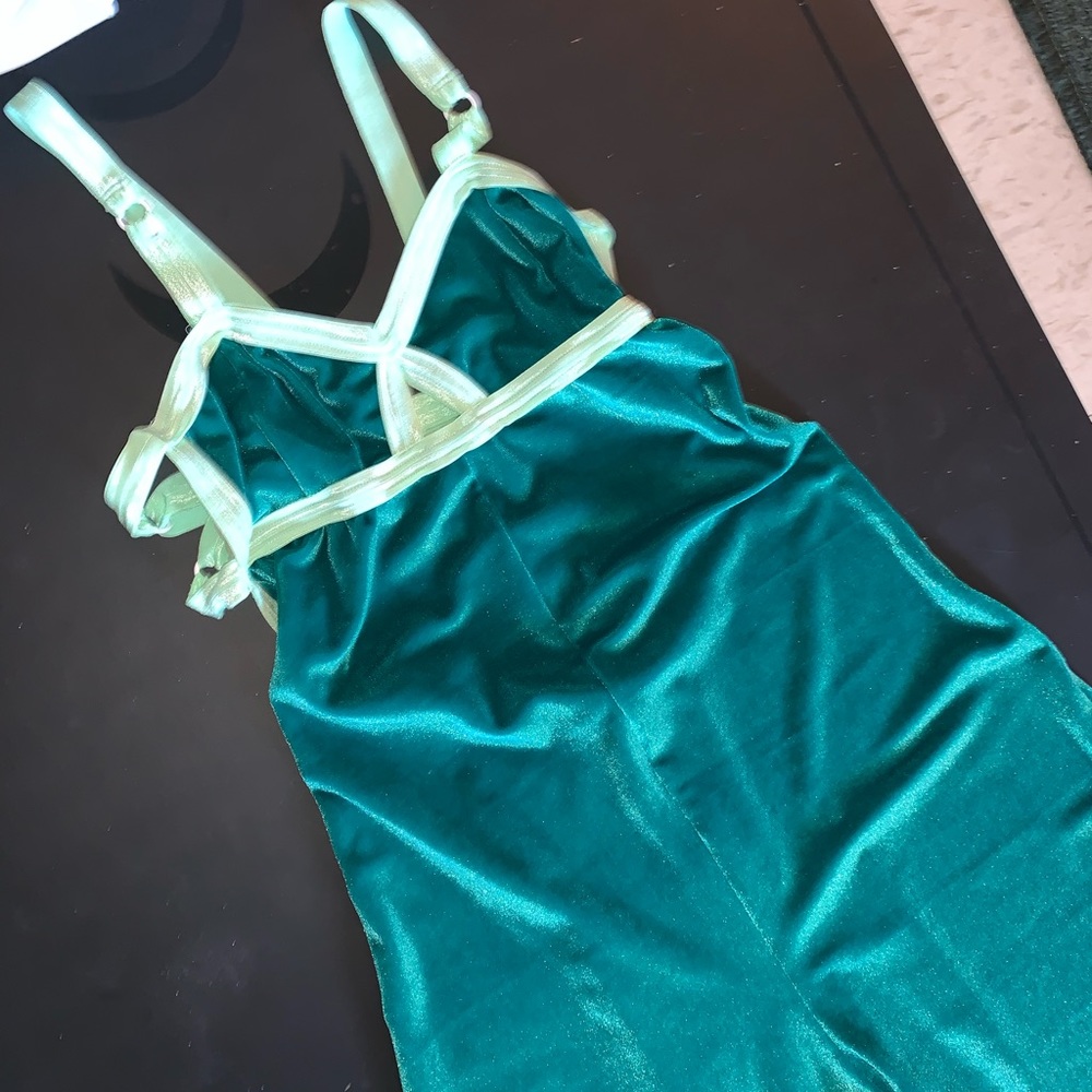 Solstice Intimates velvet jumpsuit in Ridley